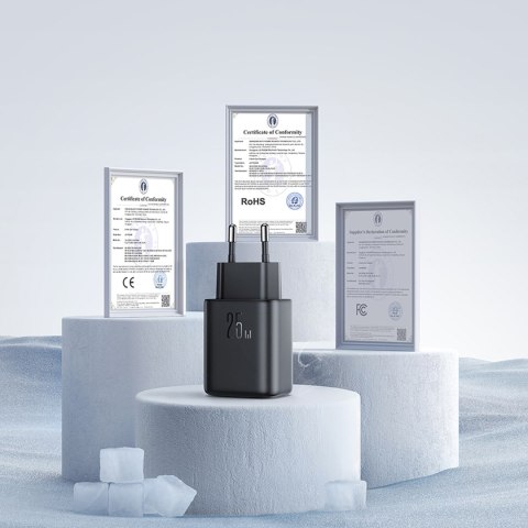 Ładowarka sieciowa USB-C 25W SFC PPS PD + kabel USB-C 1m - czarna JOYROOM