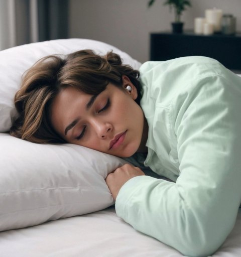 Słuchawki dokanałowewe do snu/podcast białe Hama