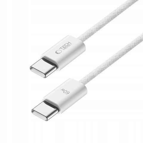 Kabel przewód USB-C PD 60W 3A 1m - biały Tech-Protect