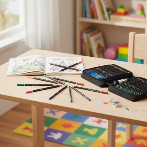 Kredki ołówkowe kolorowe w etui zestaw 120 sztuk Kik Sp. z o. o. Sp. k.