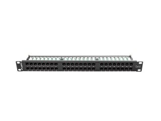 Patch Panel 48 Port 1U Kat.6 czarny Lanberg