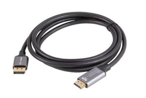 Kabel Displayport(M)-HDMI(M)1.8M 4K czarno-srebrny Lanberg