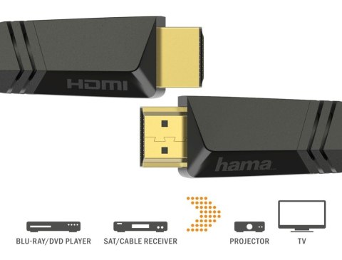 Kabel HDMI 2.0b 4k 10m pozłacane końcówki Hama
