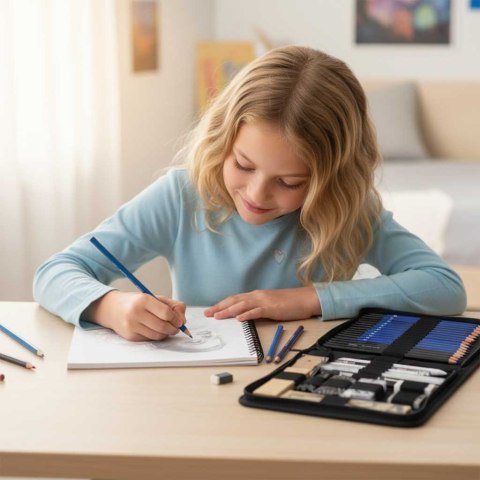 Ołówki do szkicowania rysowania zestaw plastyczny 54 elementy Kik Sp. z o. o. Sp. k.