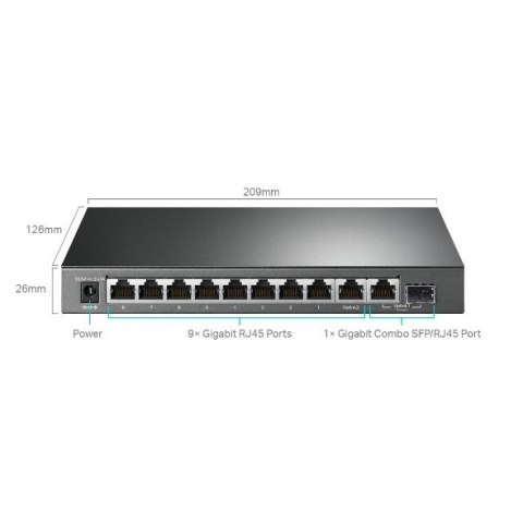 Switch SG1210MPE Smart 8GE PoE+ 1GE 1SFP TP-LINK