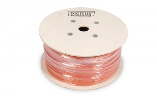 Kabel teleinformatyczny instalacyjny kat.7, S/FTP, Dca, drut, AWG 23/1, LSOH, 500m, pomarańczowy, szpula Digitus
