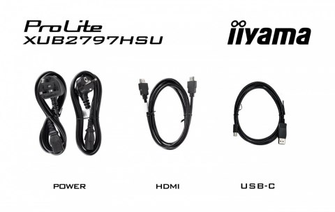 Monitor 27 cali XUB2797HSU-W2 IPS,FHD,HAS,300cd,(5y) IIYAMA