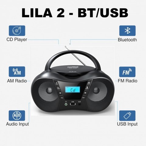 Radioodtwarzacz CD LILA2 USB/BT czarny Eltra