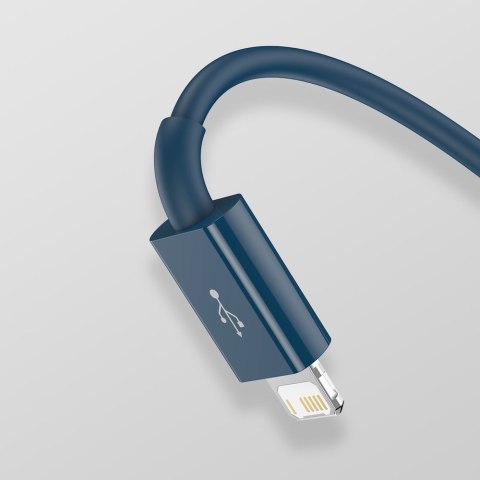 3w1 kabel przewód uniwersalny USB - Lightning / USB-C / micro USB 3.5A 1.5m niebieski BASEUS