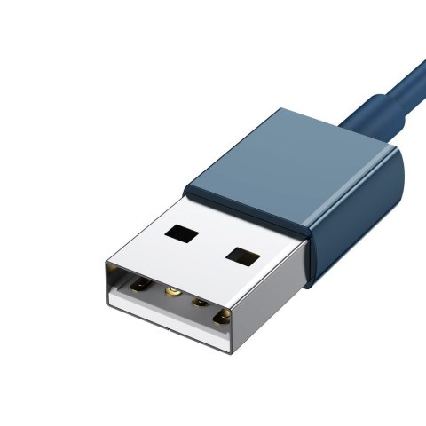 3w1 kabel przewód uniwersalny USB - Lightning / USB-C / micro USB 3.5A 1.5m niebieski BASEUS