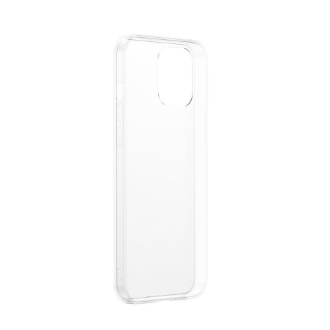 Sztywne etui z elastyczną ramką do iPhone 12 Pro Max Frosted Glass Case biały BASEUS