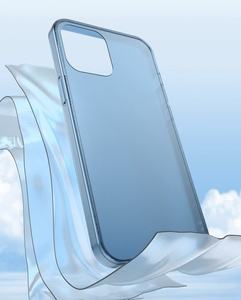 Sztywne etui z elastyczną ramką do iPhone 12 Pro Max Frosted Glass Case biały BASEUS