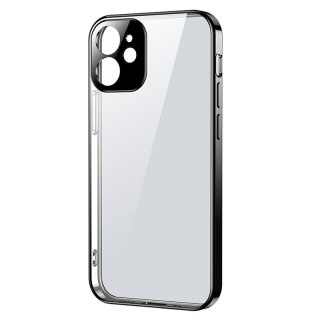 Ultra cienkie przezroczyste etui z metaliczną ramką do iPhone 12 Pro Max czarny JOYROOM