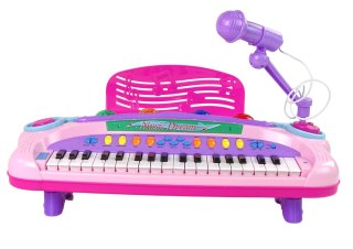 Interaktywne Duże Różowe Pianino Keyboard Mikrofon MP3 LEAN Toys