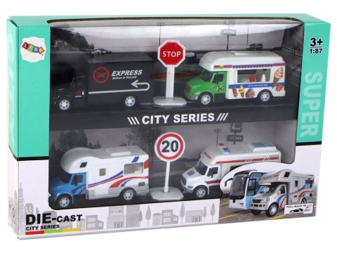 Kamper Ciężarówka Karetka Lodziarnia Z Napędem Frykcyjnym 1:87 A LEAN Toys