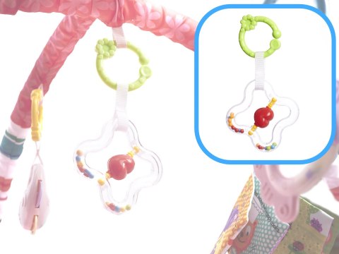 Mata Edukacyjna z pałąkami Basen z piłeczkami różowa Kik Sp. z o. o. Sp. k.