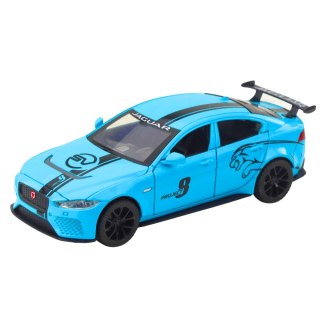 Samochód Metalowy Jaguar Światła Dżwieki Niebieski LEAN Toys