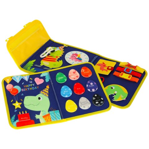 Tablica manipulacyjna sensoryczna montessori walizka plecak niebieska Kik Sp. z o. o. Sp. k.