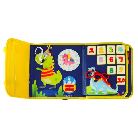 Tablica manipulacyjna sensoryczna montessori walizka plecak niebieska Kik Sp. z o. o. Sp. k.