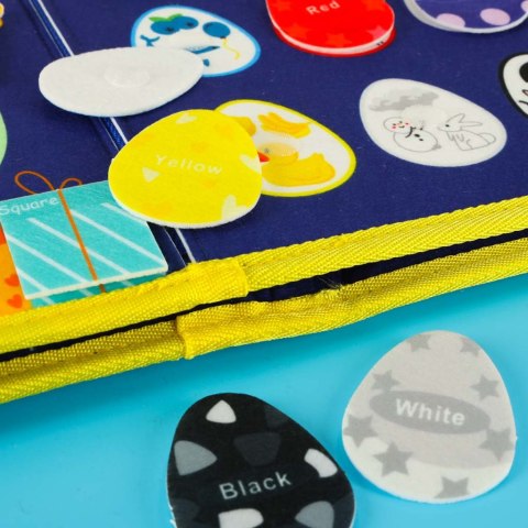 Tablica manipulacyjna sensoryczna montessori walizka plecak niebieska Kik Sp. z o. o. Sp. k.