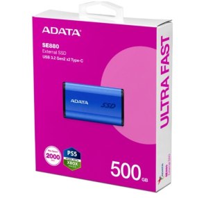 Dysk zewnętrzny SSD SE880 500 GB USB3.2A/C Gen2x2 Niebieski Adata