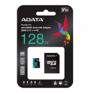 Karta pamięci microSD Premier Pro 128 GB UHS1 U3 V30 A2 + adapter Adata