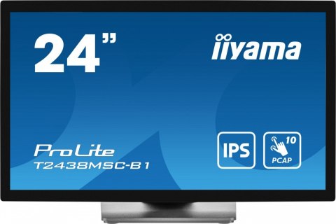 Monitor 24 cale T2438MSC-B1 IPS,FHD,DP,HDMI,2x2W,2xUSB,600(cd/m2), 10pkt.7H,IP1X(FRONT),PION/POZIOM IIYAMA