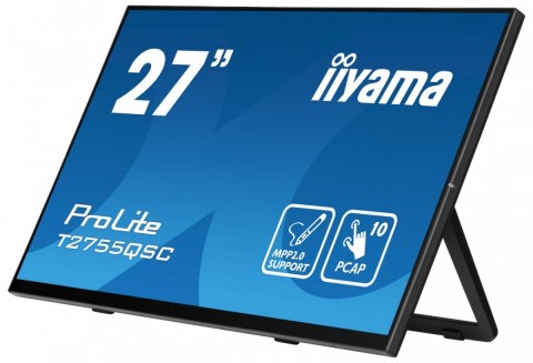 Monitor 27 cali T2755QSC-B1 Dotyk, USB, HDMI, IPS, QHD IIYAMA
