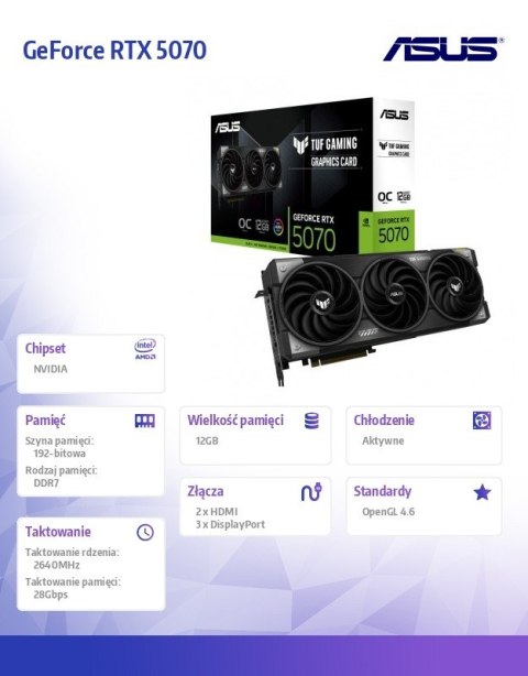 Karta graficzna GeForce RTX 5070 OC Asus