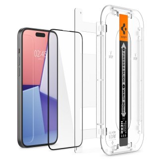 Szkło hartowane ochronne na iPhone 15 Glas.tR EZ Fit FC - czarne SPIGEN