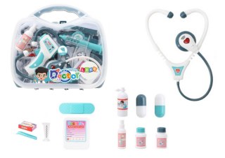 Zestaw Medyczny Małego Doktora W Walizce Światła Dźwięki Niebieski LEAN Toys