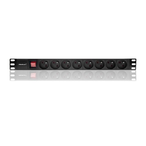 Listwa zasilająca do szafy RACK 1U | 16A | PDU | 8xFRENCH | 2m Qoltec