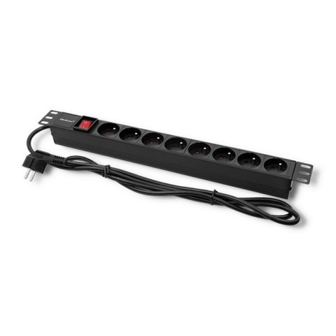 Listwa zasilająca do szafy RACK 1U | 16A | PDU | 8xFRENCH | 2m Qoltec