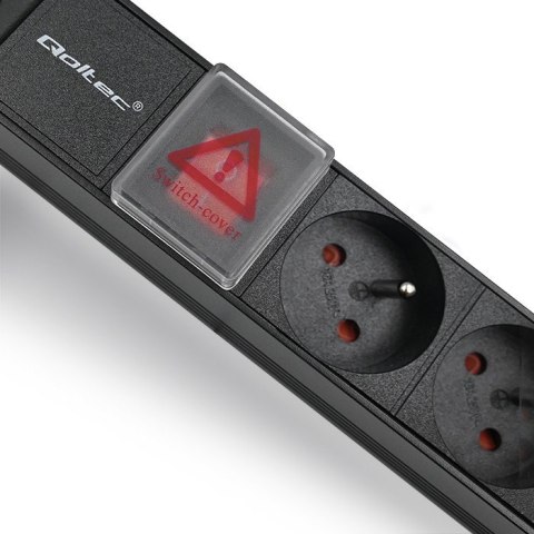 Listwa zasilająca do szafy RACK 1U | 16A | PDU | 8xFRENCH | 2m Qoltec