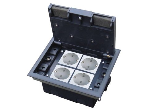 Puszka podłogowa (floorbox) 4M (45x45) regulowana głębokość, do podłogi technicznej (wylewka opcjonalnie) ALANTEC