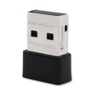 Ultraszybki bezprzewodowy mini adapter USB Wi-Fi | standard AC | 650Mbps Qoltec