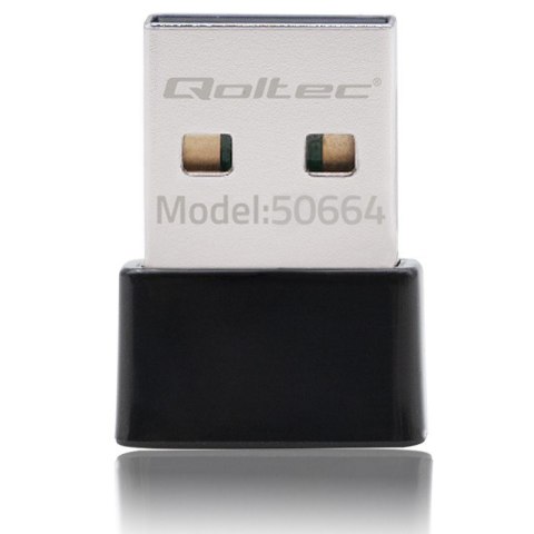 Ultraszybki bezprzewodowy mini adapter USB Wi-Fi | standard AC | 650Mbps Qoltec
