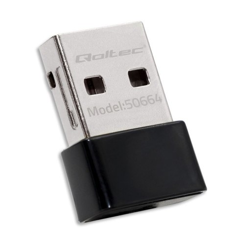 Ultraszybki bezprzewodowy mini adapter USB Wi-Fi | standard AC | 650Mbps Qoltec