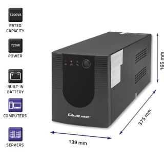 Zasilacz awaryjny UPS | Monolith | 1200VA | 720W Qoltec