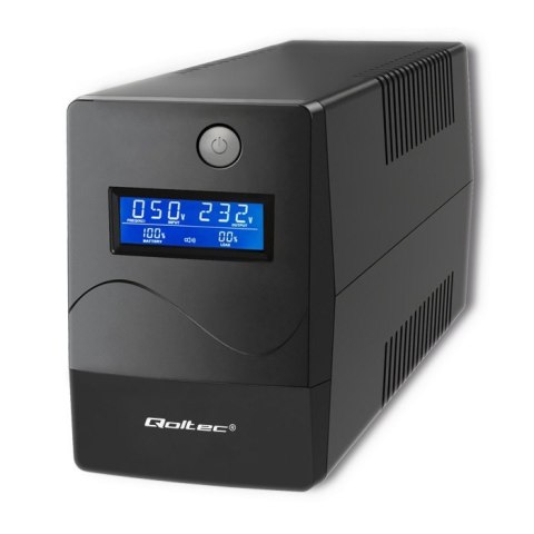Zasilacz awaryjny UPS | Monolith | 650VA | 360W | LCD | USB | RJ45 Qoltec