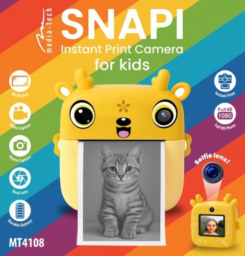 Cyfrowy aparat fotograficzny dla dzieci z drukarką termiczną SNAPI MT4108 Media-Tech
