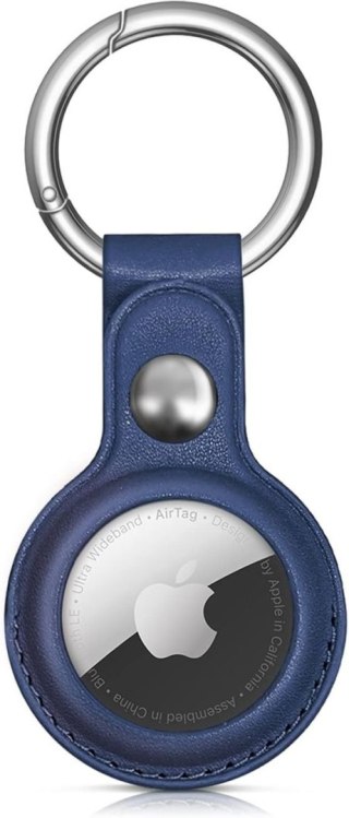 Etui do lokalizatora Apple AirTag z ekoskóry - niebieskie HURTEL