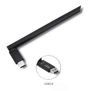 Adapter Wi-Fi USB z anteną bezprzewodowy Qoltec