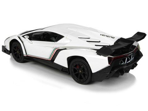 Auto Sportowe R/C 1:24 Lamborghini Veneno Białe 2.4 G Światła LEAN Toys