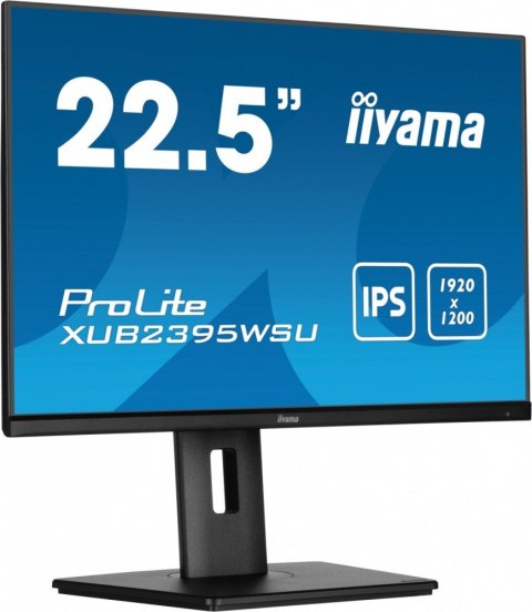 Monitor 22.5 cala XUB2395WSU-B5 IPS, PIVOT, 1920x1200, DP, HDMI, VGA, 16:10, 2xUSB, 2x2W, Freesync, HAS(150mm) IIYAMA