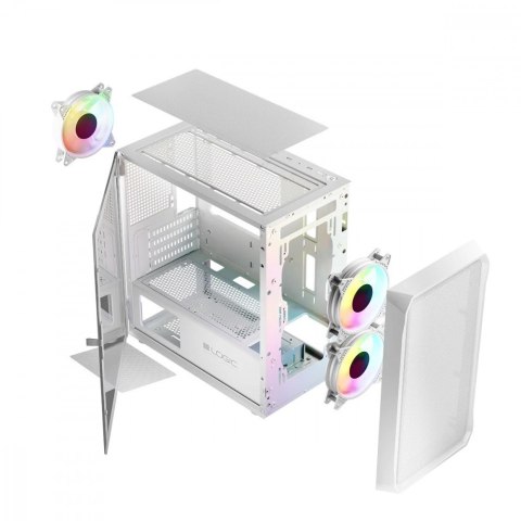 Obudowa Komputerowa Logic Portos ARGB Mini USB 3.0 Biała Logic Concept