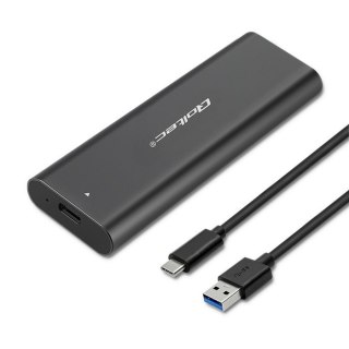 Obudowa | kieszeń do dysków M.2 SATA SSD | NGFF | USB typ C Qoltec