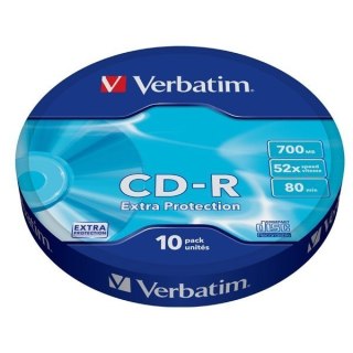 CD-R 52x 700MB 10P SP Extra Protection Wrap 43725 Verbatim