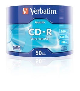 CD-R 52x 700MB 50P SP Extra Protection Wrap 43787 Verbatim