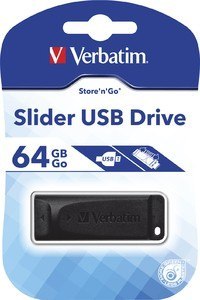 Pendrive Slider 64GB Black Verbatim